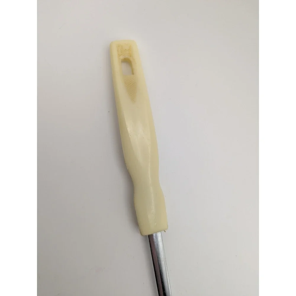 Vintage‎ Cream Nylon Slotted Spatula Turner Stainless Steel Handle Korea MCM